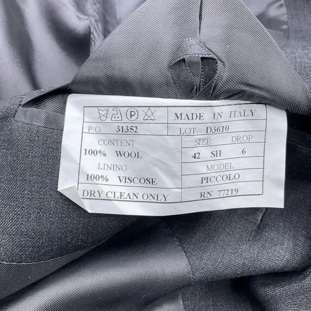 Pronto Uomo‎ Italian Lessona Natural Stretch Gray Wool Blazer Sport Coat